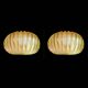 Seguso pair of Murano glass wall lights, Italy 1980