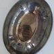 Vintage antique silver metal dish