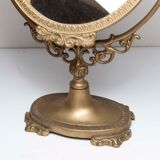 Pair of brass table mirror  28x39cm