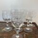 Set de 7 verres à eau gravés cristal de  Portieux