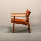 Børge Mogensen Spanish Chair in Cognac Leather and Oak for Fredericia, 1967