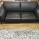 Roche Bobois Réflexion model sofa in taupe leather, 2.5 seats.