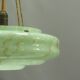 Large Art Deco pendant light in marbled glass with cord suspension, 1920s-1930s
