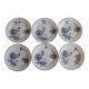 Set of 6 flat plates in old earthenware – Féria model, Sarregue