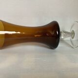 Smoked yellow glass vase