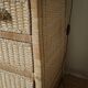 Commode en osier beige vintage