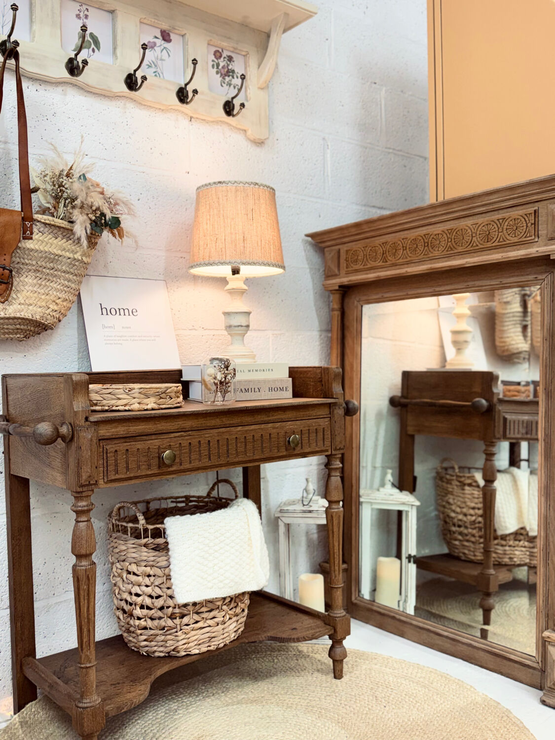 Restored vintage entry console