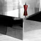 Nanda Vigo design in years '70 low mirror table "four corners" by Driade Italy