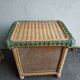 Pair of rattan and wicker bedside tables, 70s