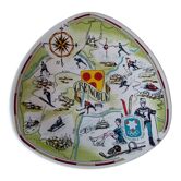 Superb wall dish limited edition, olympic games of grenoble 1968, faiencerie de luneville