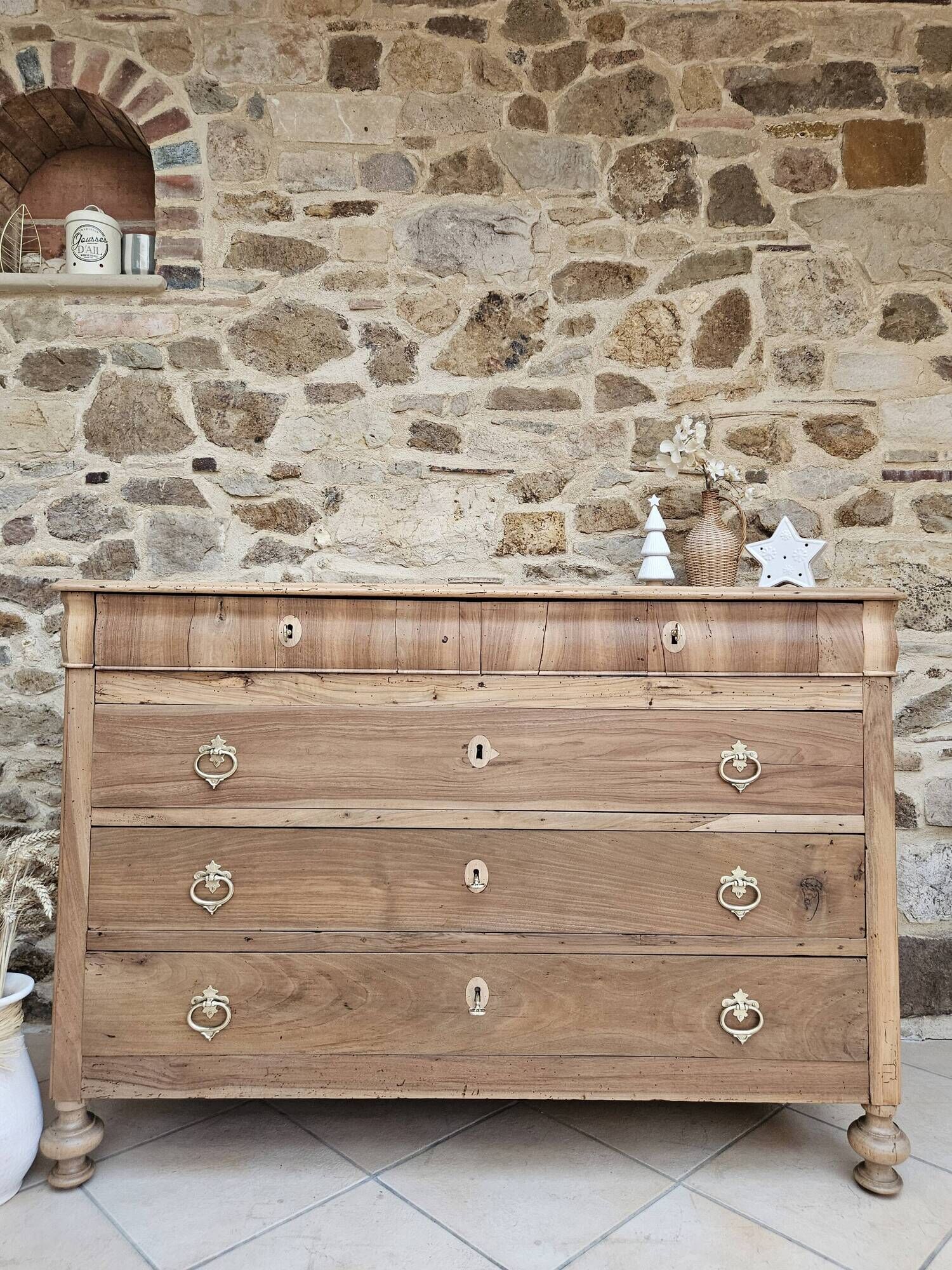 Antique walnut chest of drawers