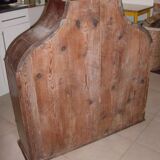 Old showcase carved wood vine leaf grape