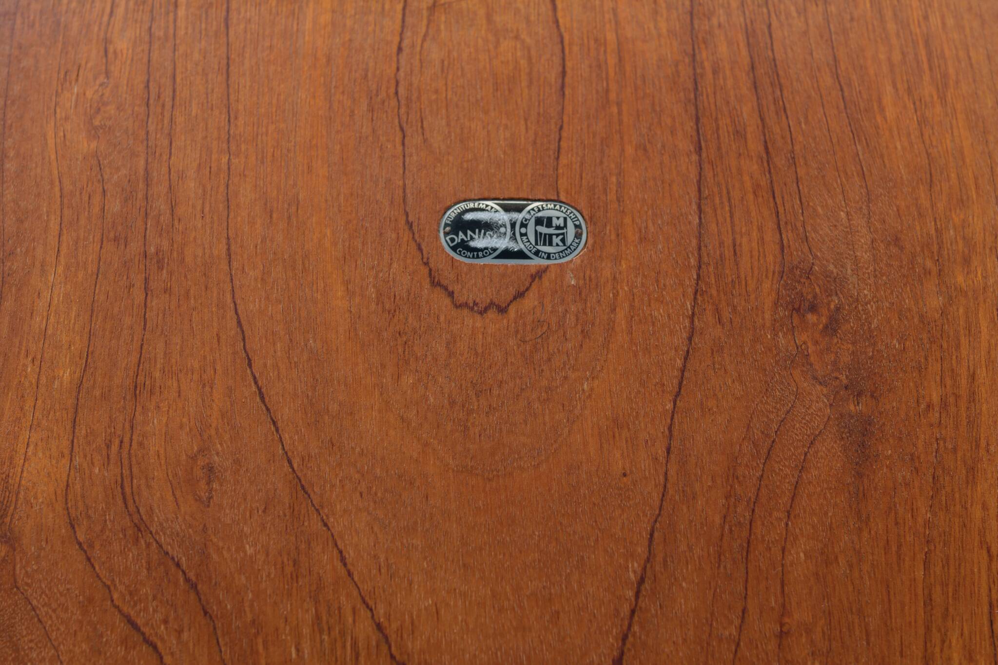 Table à manger ronde danoise vintage en teck, 1970s