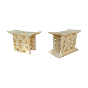 Paire de tabourets art