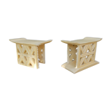 Pair of Africanist art deco stools
