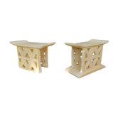 Paire de tabourets art déco africanistes