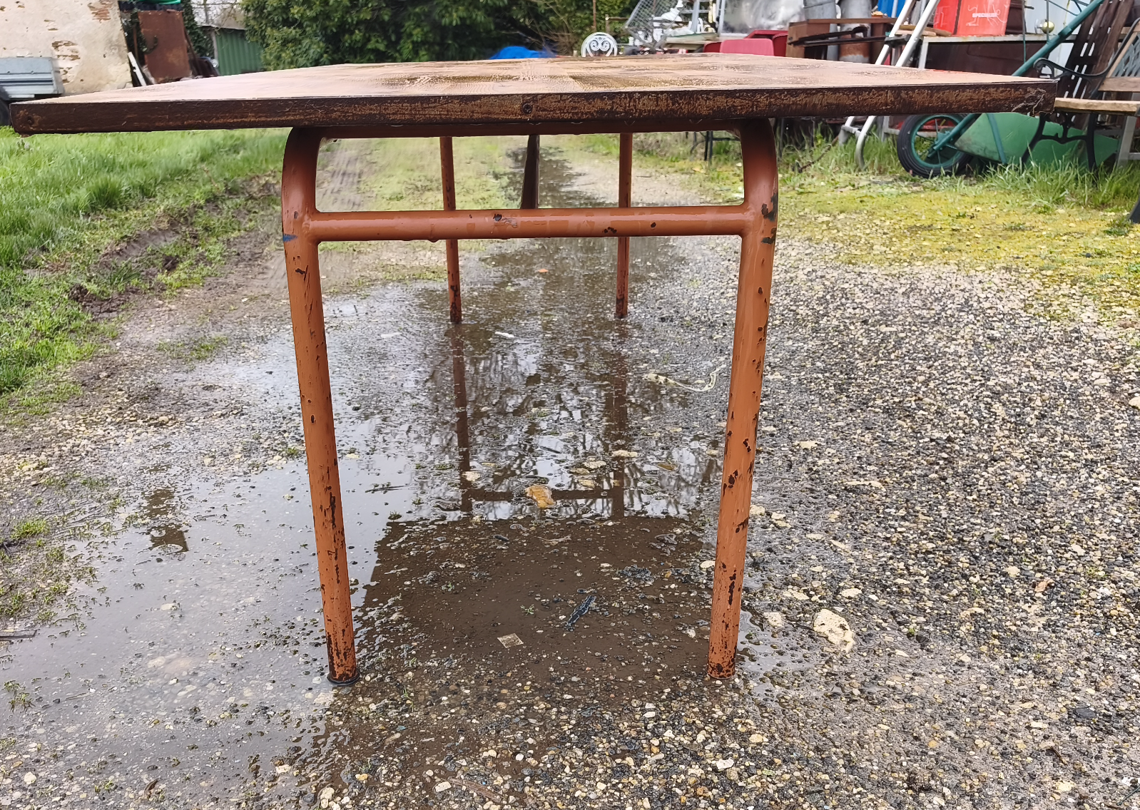 Industrial Table Iron and Wood