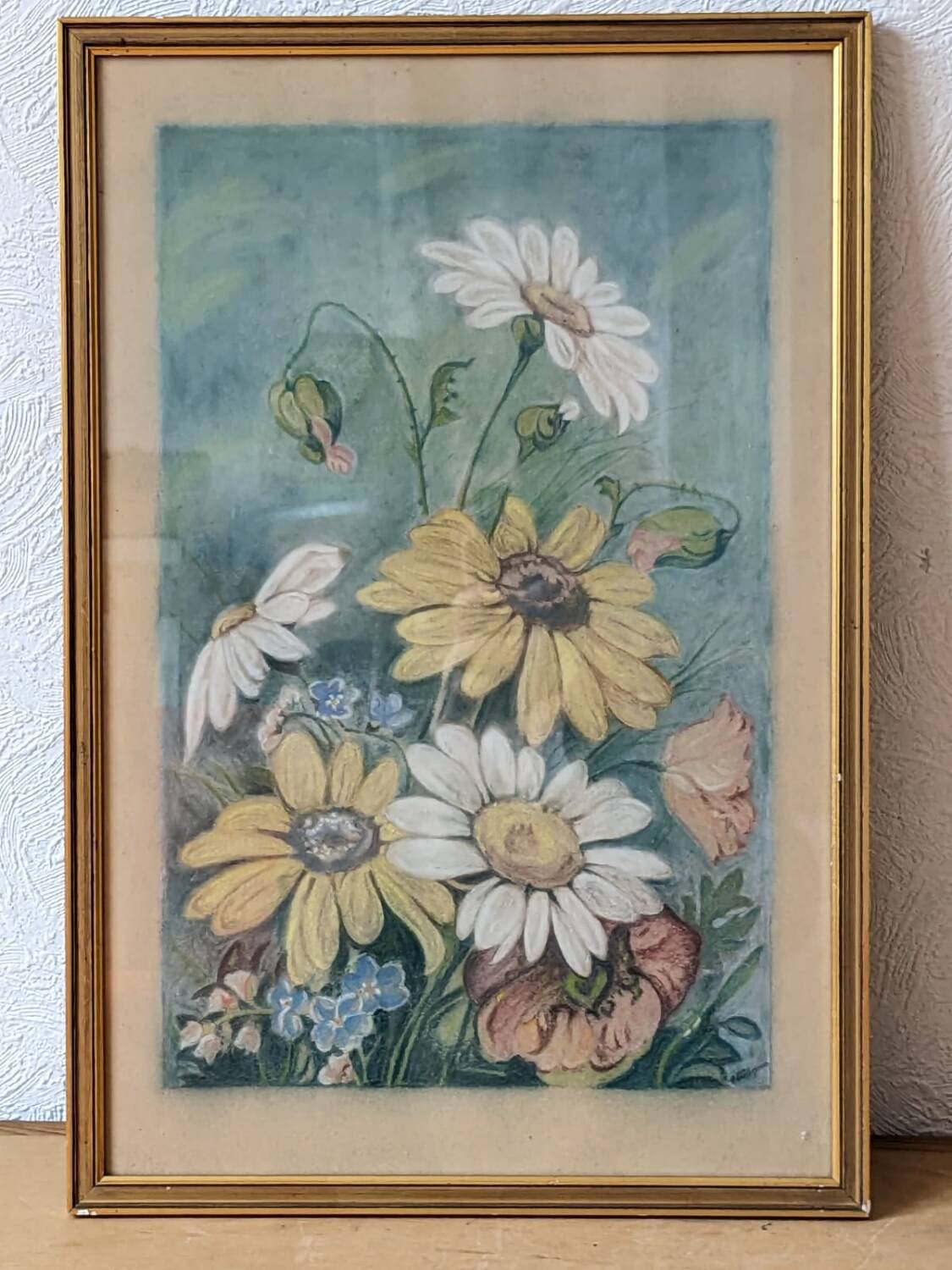 Bouquet de fleurs au pastel