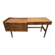 Bureau Scandinave midcentury à caisson et finition acajou