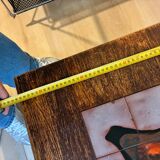 Coffee table in wood and ceramic tiles, Vallauris style