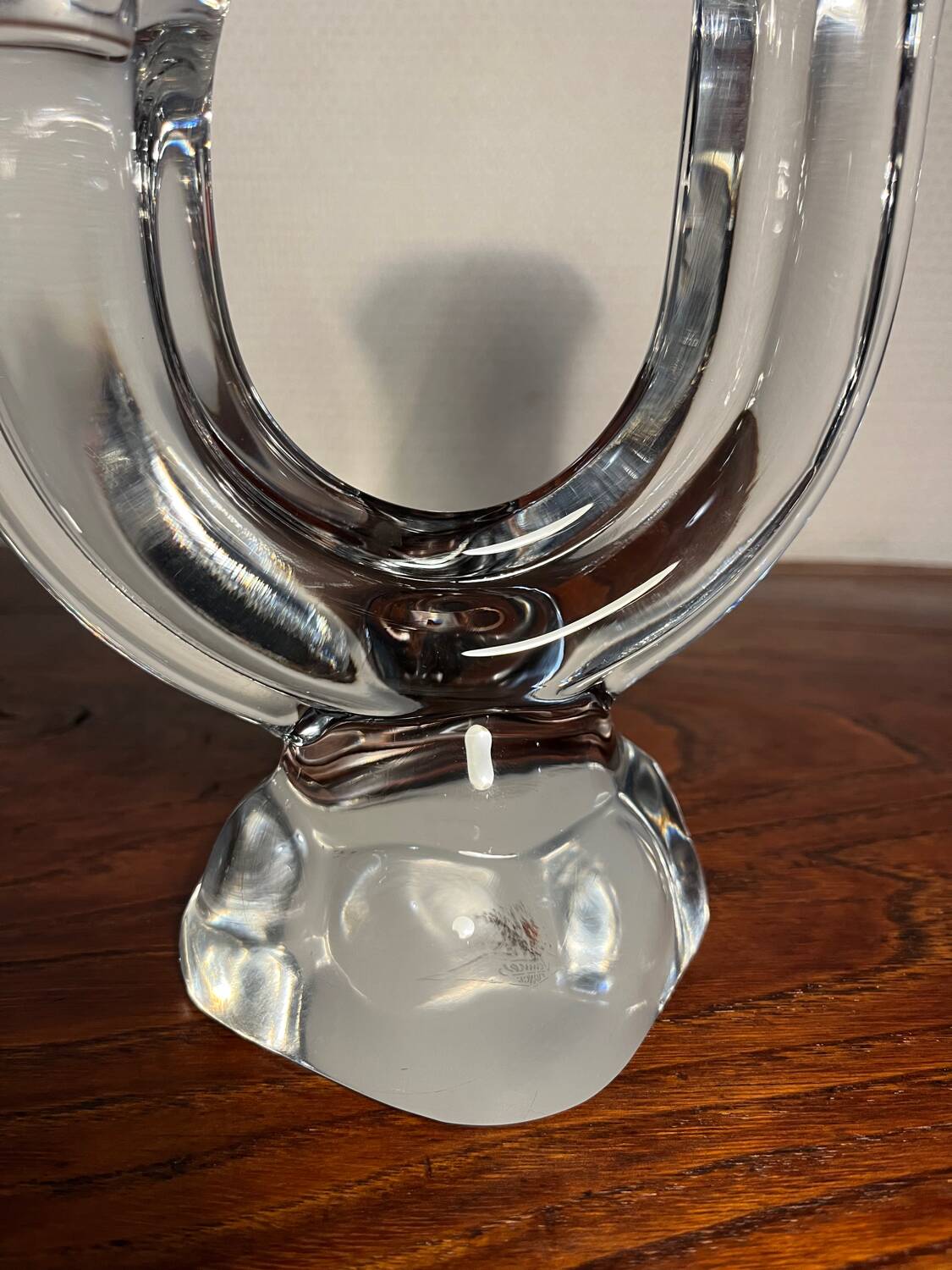 1950s/60s Vannes crystal candlestick, France