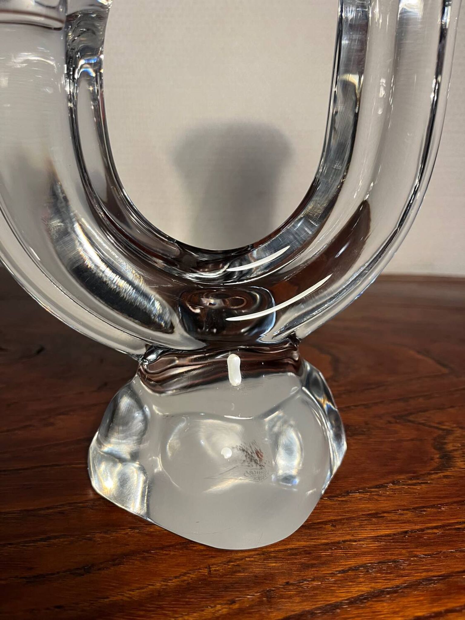 1950s/60s Vannes crystal candlestick, France