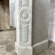 19th century white Carrara marble fireplace