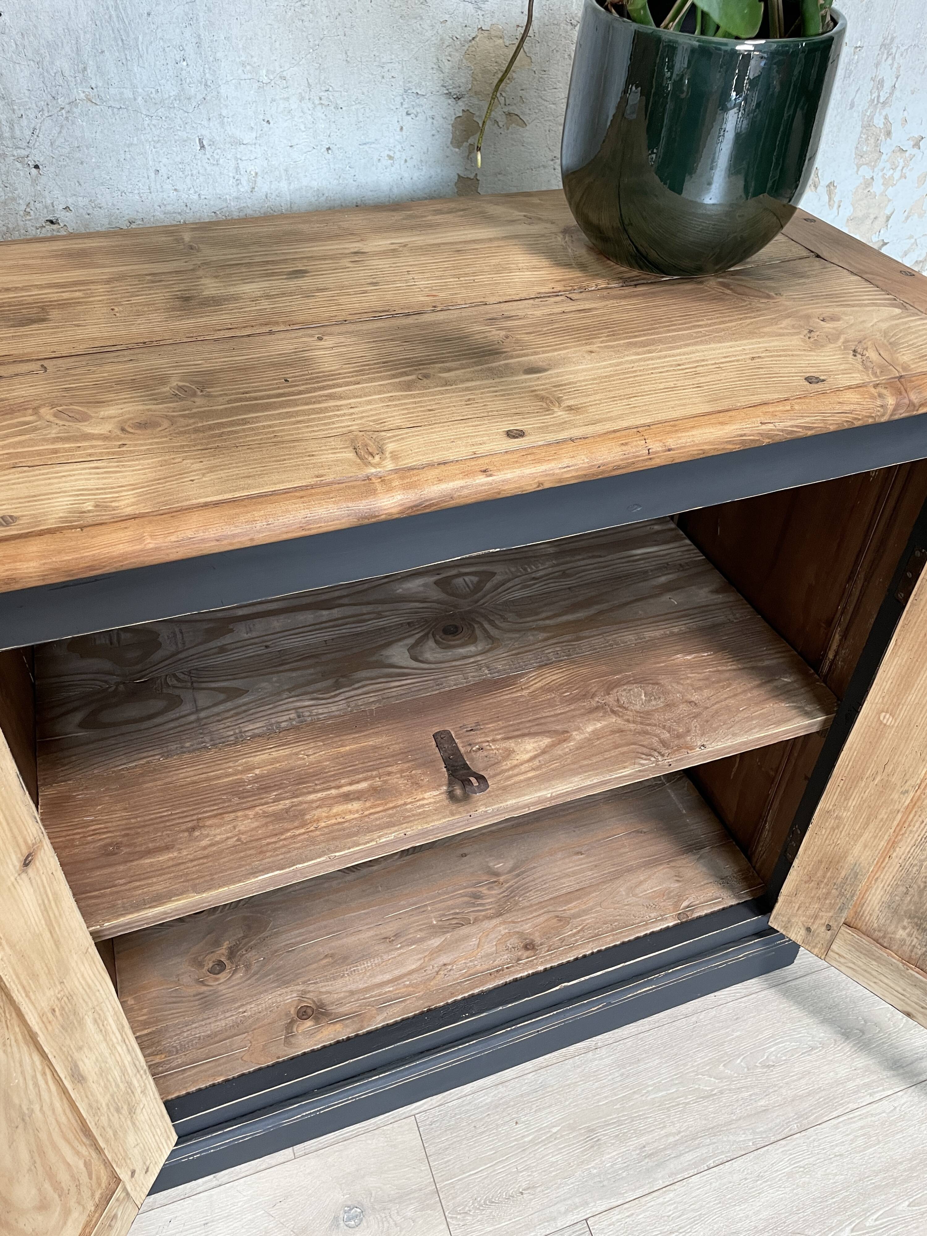 Craft furniture in patinated fir, circa 1950.