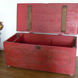 Chest old trunk Folk Art