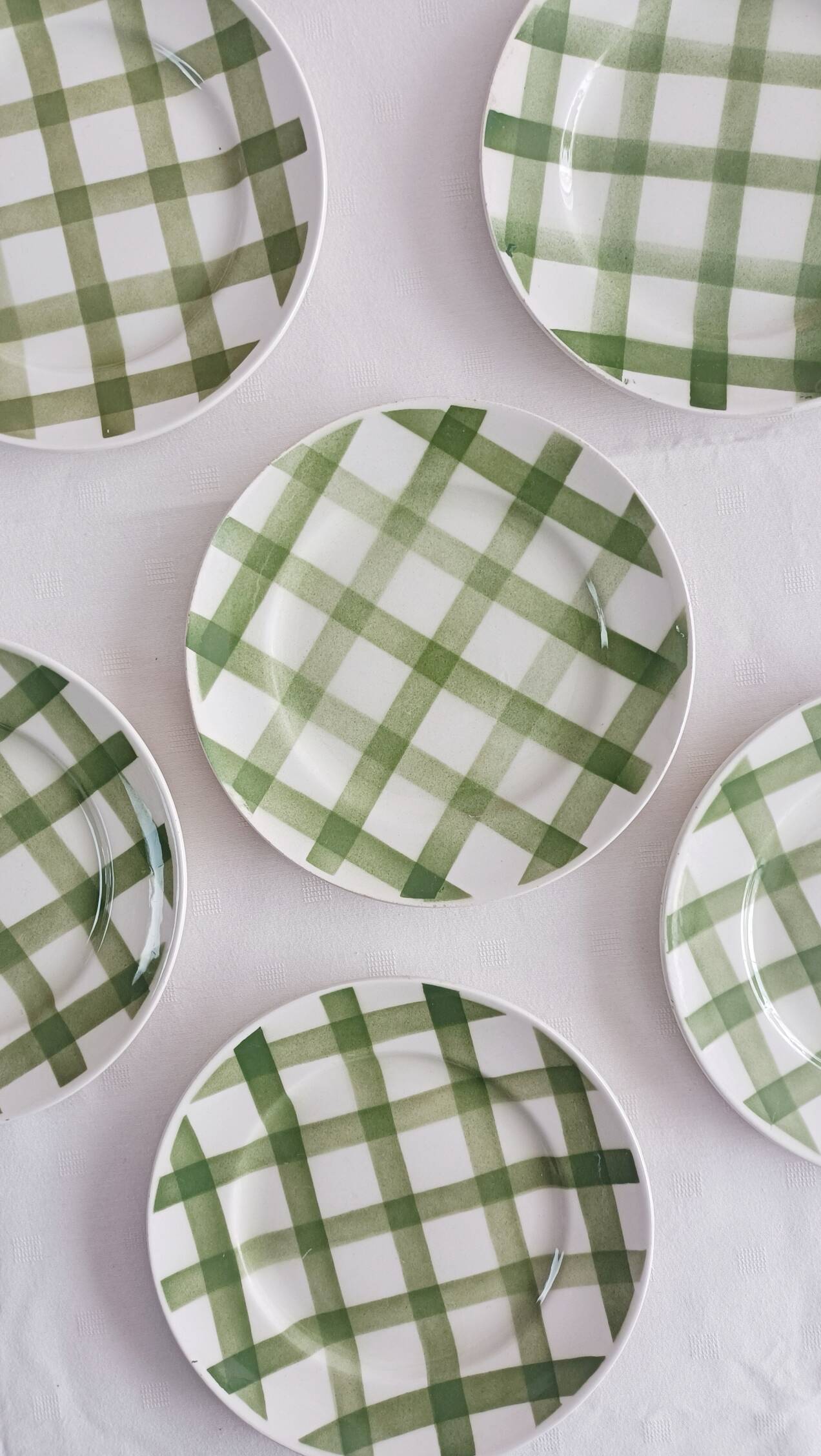 Set of 6 dessert plates Moulin des Loups, Tablecloth