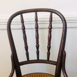 Pair of bistro chairs signed Thonet