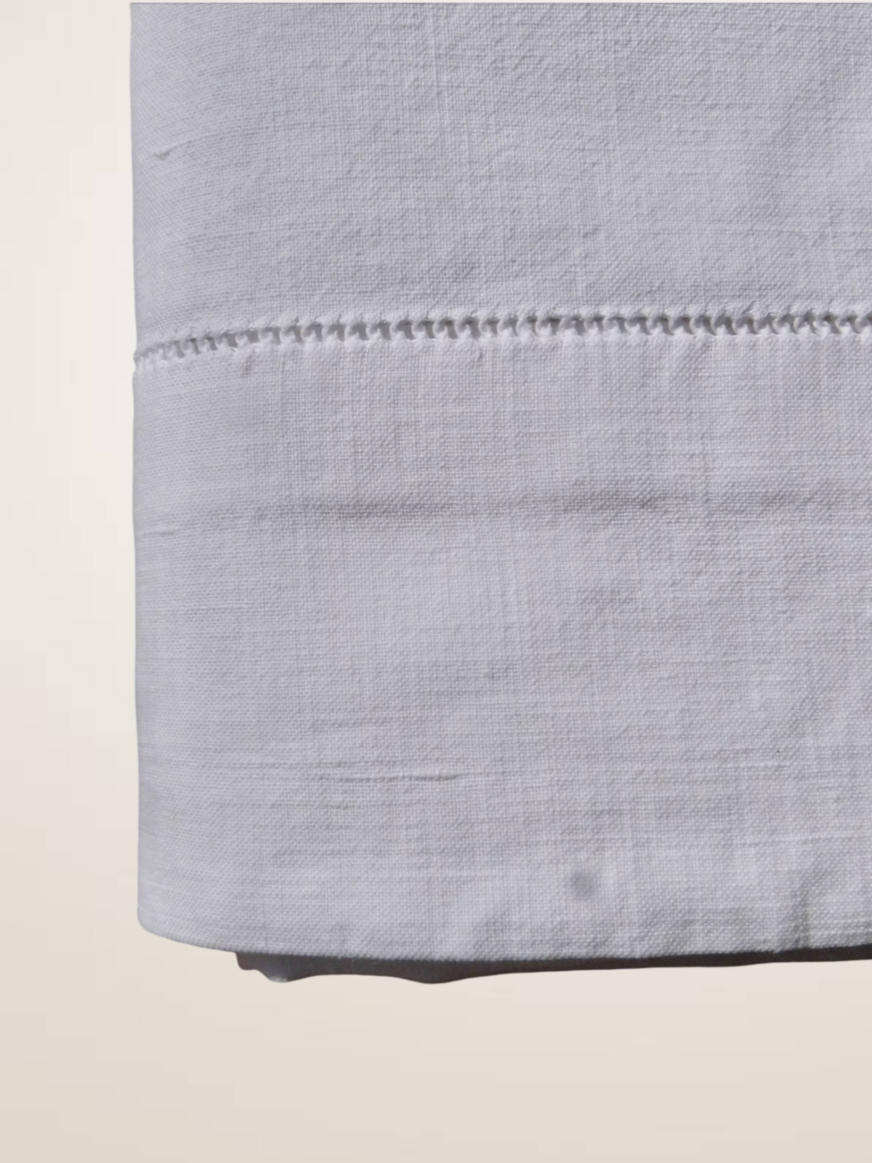 Old linen blend fabric, monogrammed FS with a day.