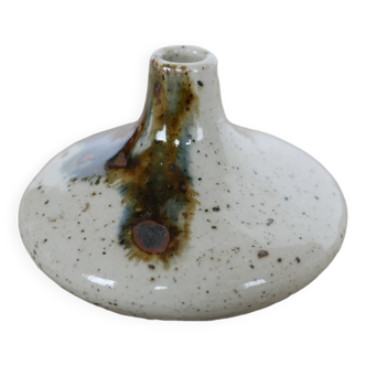 Vase soliflore vintage en grès signé Cazes