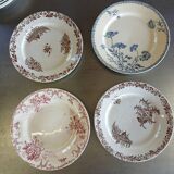 14 mismatched flat plates Terre de fer