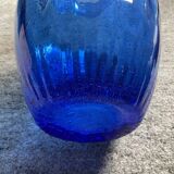 Vase vintage en verre bullé