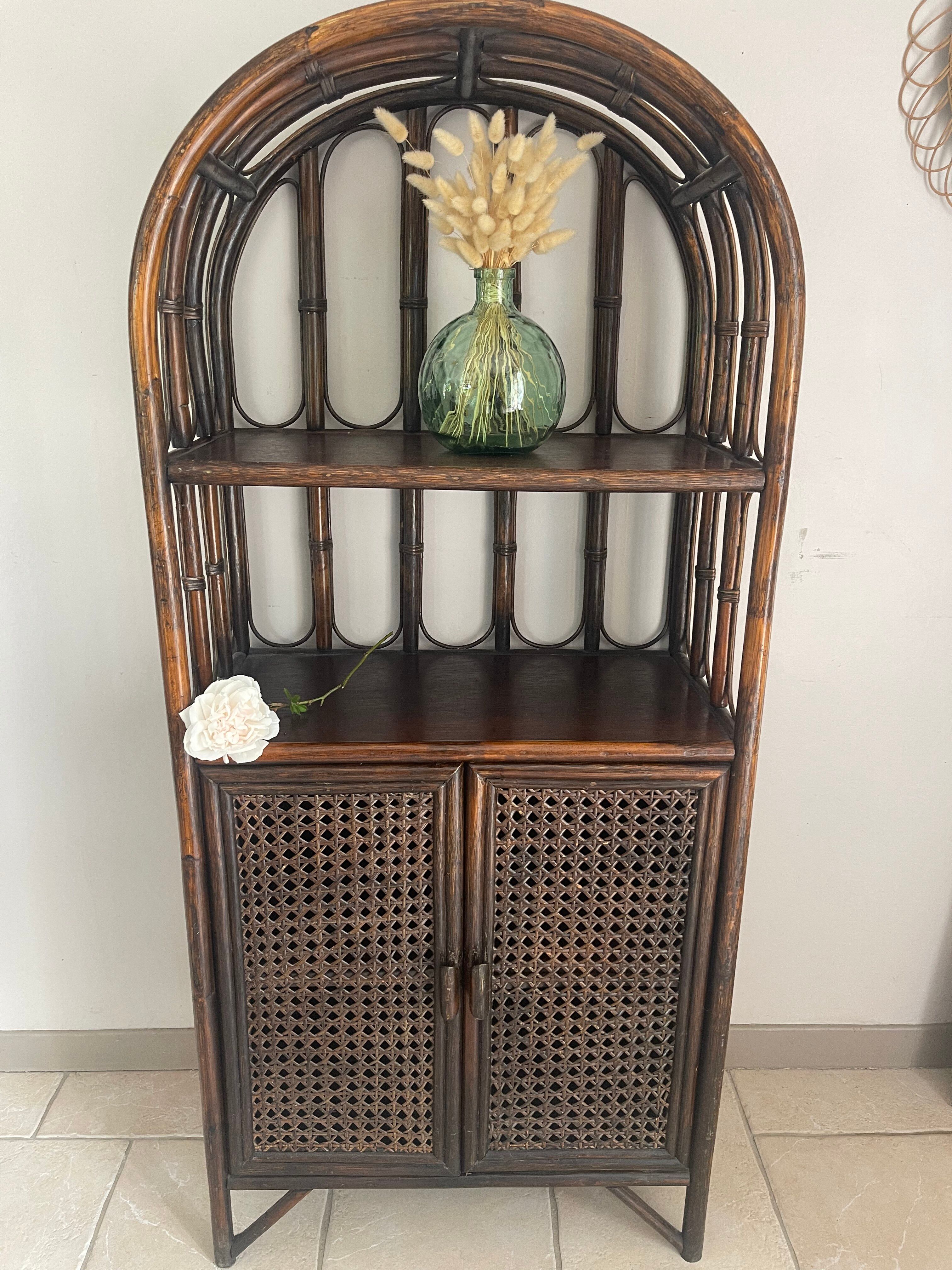 Rattan buffet/library