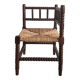 Chaise d’angle française provinciale ancienne en chêne sculpté, 1910