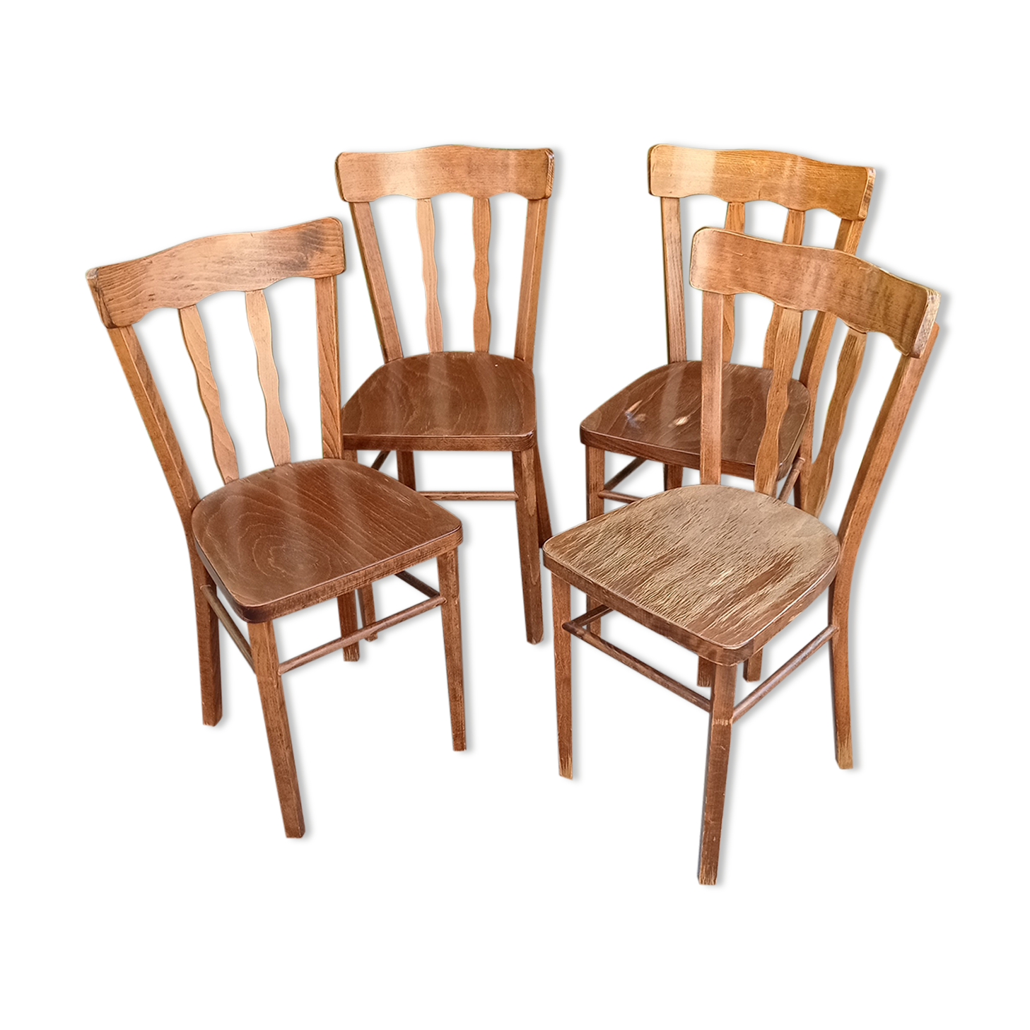 Set of four bistro chairs