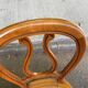 4 Louis Philippe curved wood caned dining chairs
