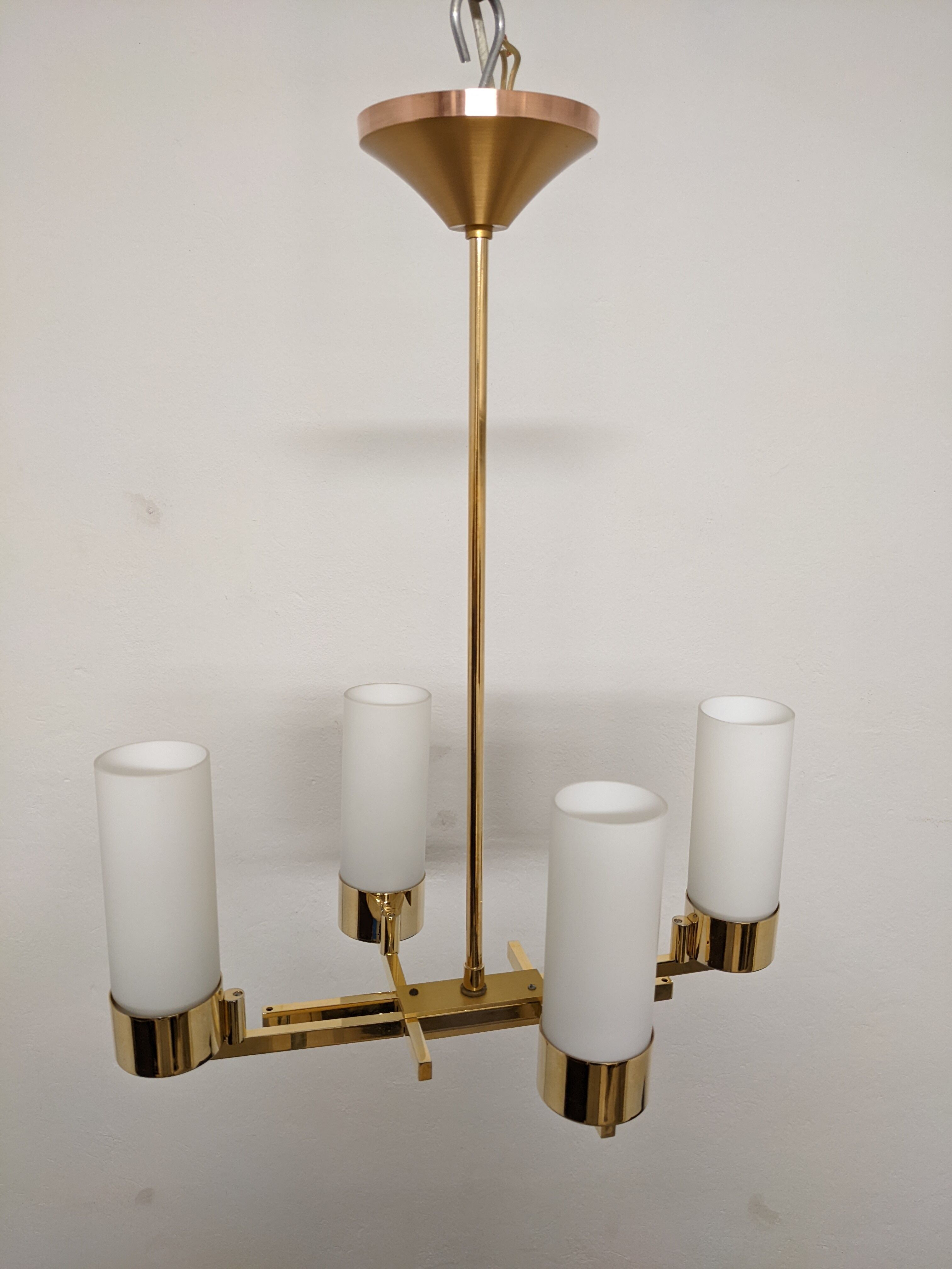 Arlus chandelier with 4 fires from the 50s/60s