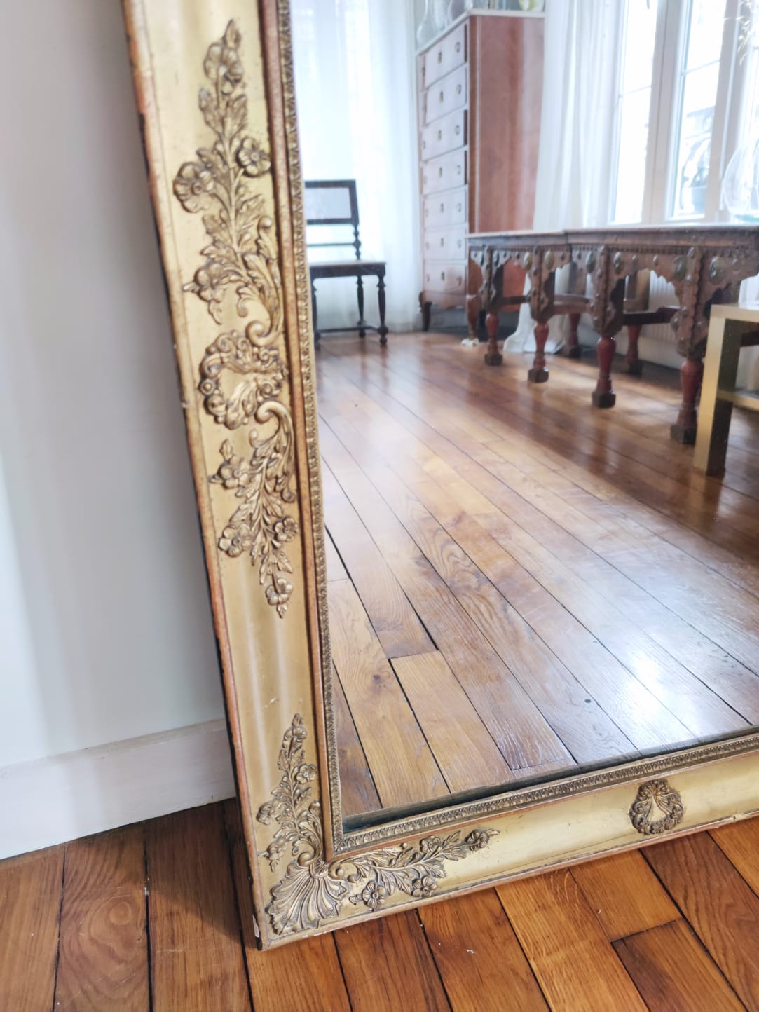 Miroir doré XIXe 78x99cm