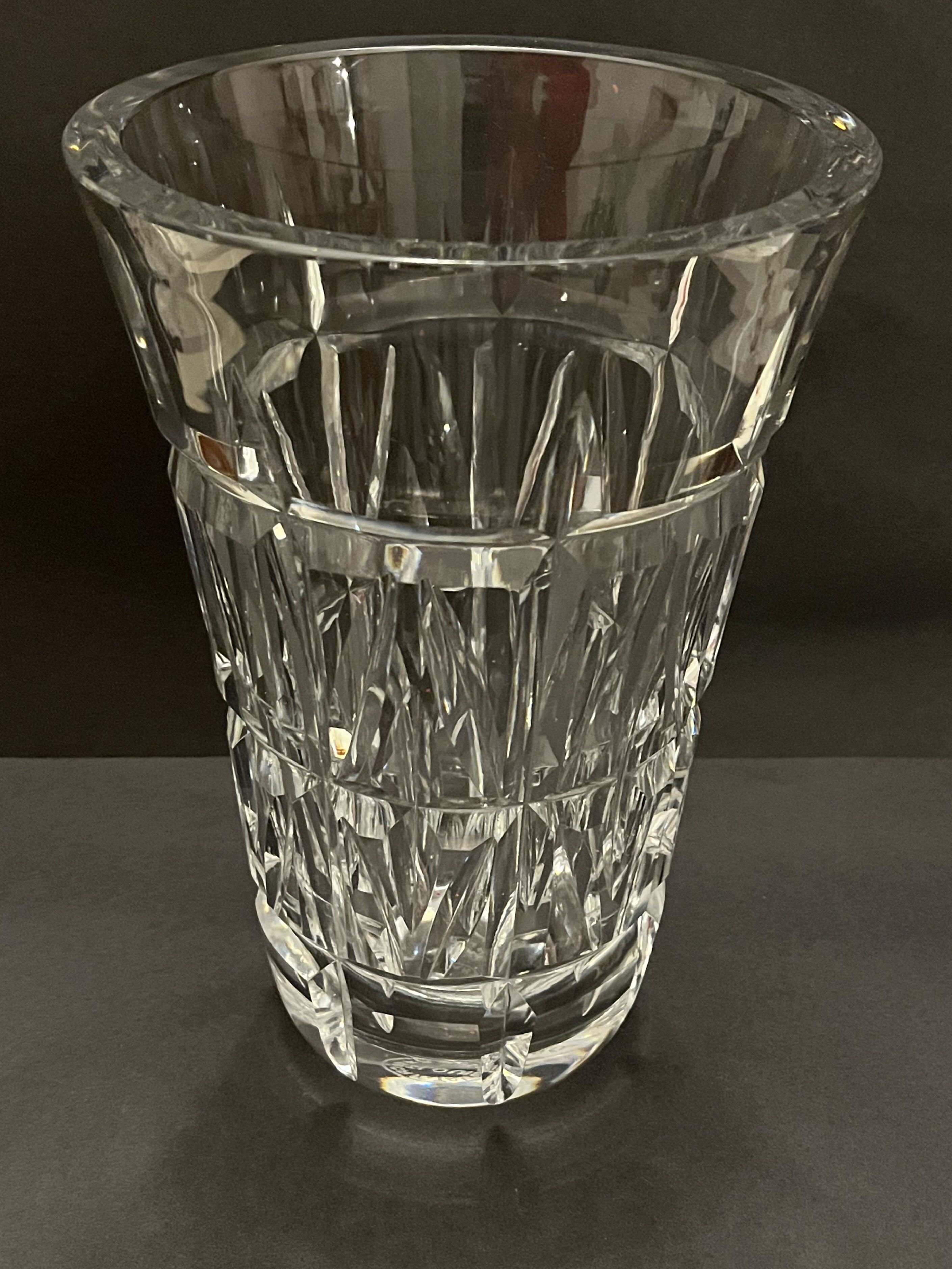 Carved crystal vase from Saint Louis