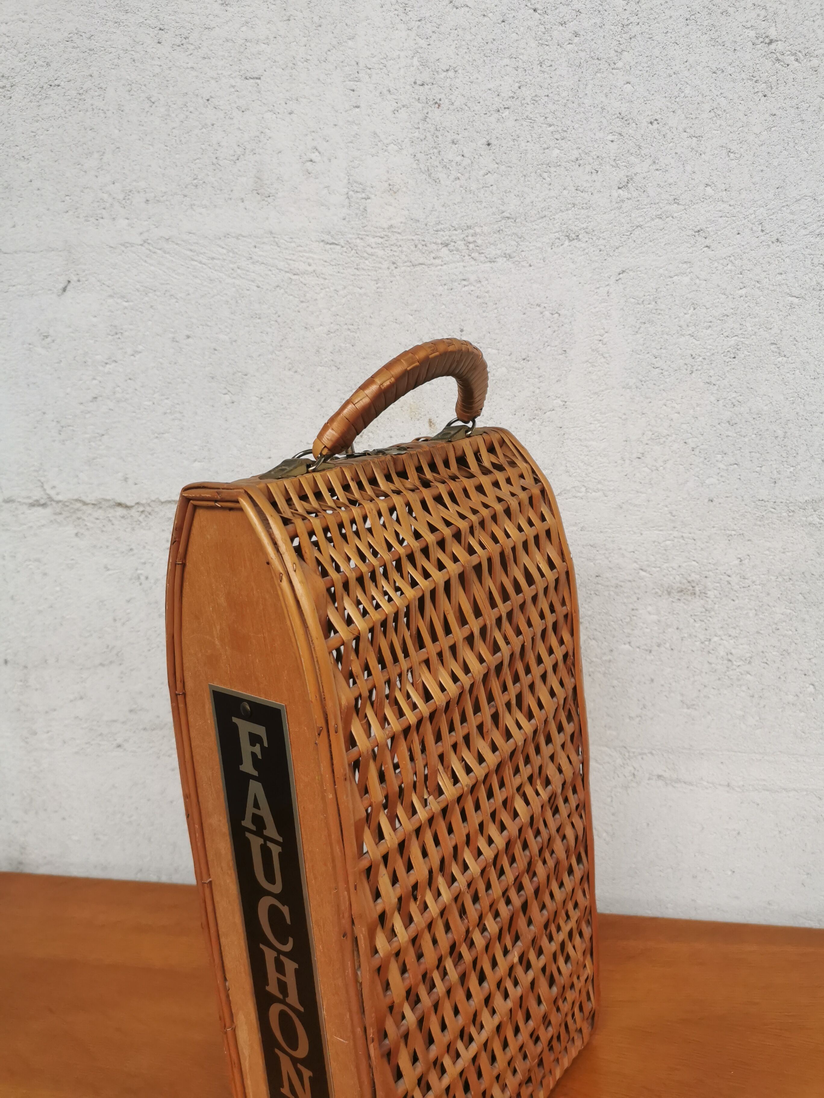 Wicker bottle basket 'Fauchon'