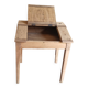Pine school desk with inkwell