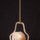 Lustre en verre de Murano rose coquillage du milieu du siècle par Barovier e Toso, années 1950