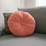 Clear pink round cushion