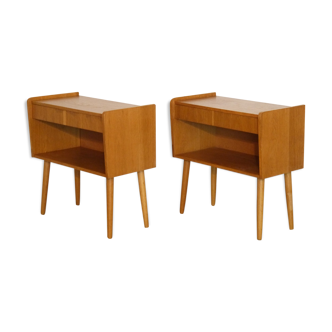 Scandinavian bedsides in oak, 1960s