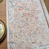 Imprimée en 1906, carte de Montpellier, Hérault.