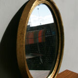 Golden mirror oval 32x25cm