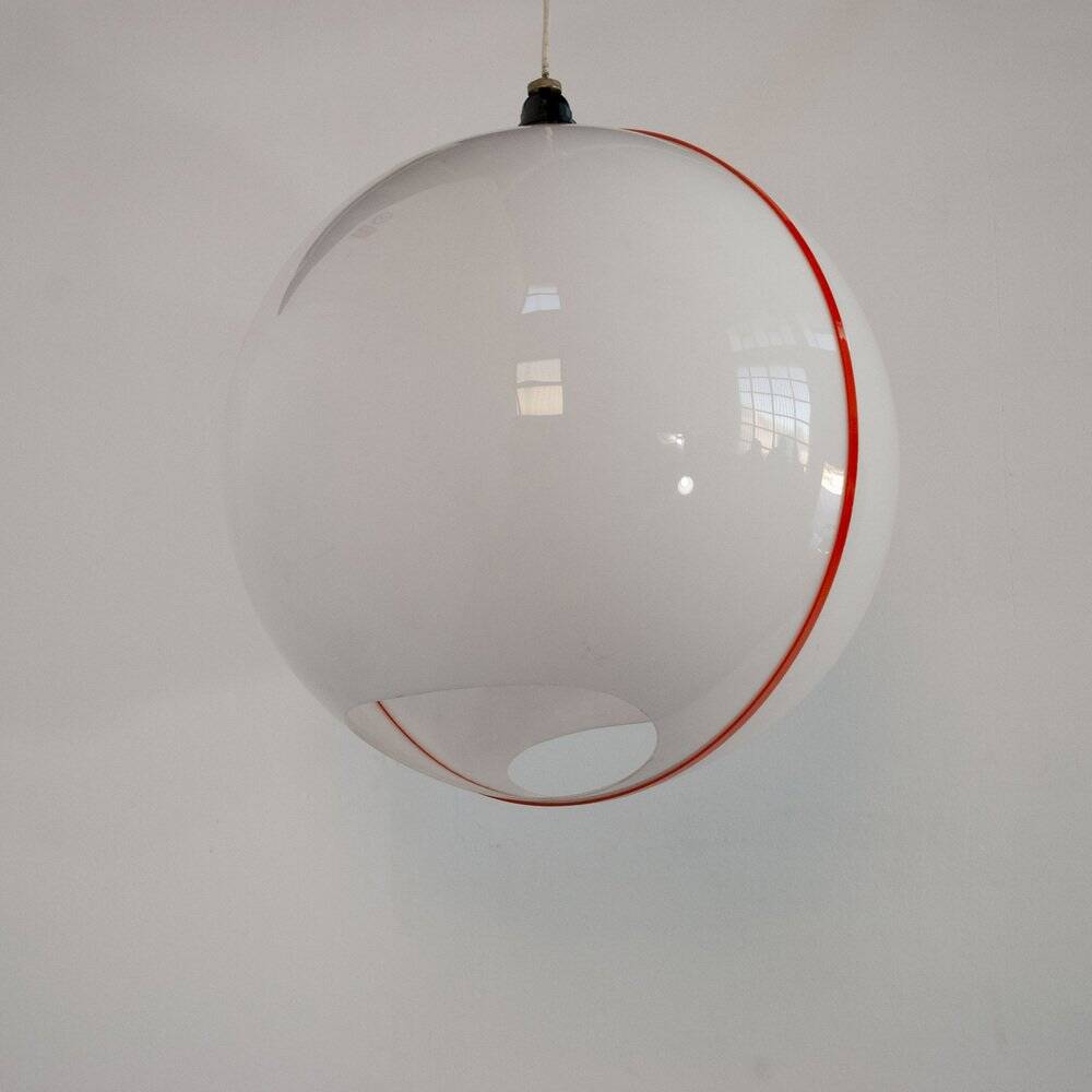 Space Age hanging lamp in plastic, Italy, 1970s